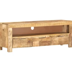 vidaXL Tv-meubel 110x30x40 cm ruw mangohout