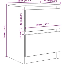 vidaXL Tv-meubel 40x35x54 cm spaanplaat wit