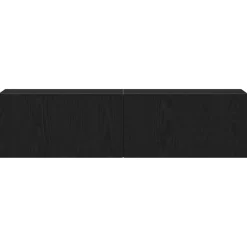 vidaXL Tv-meubel 120x30x30,5 cm spaanplaat zwart eikenkleurig