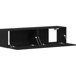 vidaXL Tv-meubel 120x30x30,5 cm spaanplaat zwart eikenkleurig
