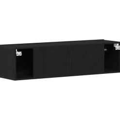 vidaXL Tv-meubel 120x30x30,5 cm spaanplaat zwart eikenkleurig