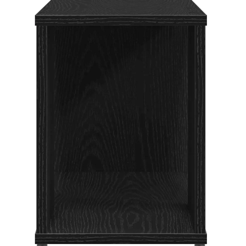 vidaXL Tv-meubel 60x24x32 cm spaanplaat zwart eikenkleurig