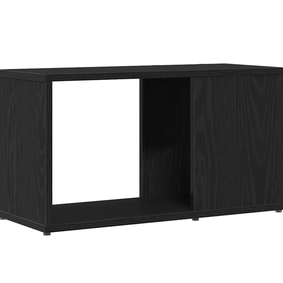 vidaXL Tv-meubel 60x24x32 cm spaanplaat zwart eikenkleurig