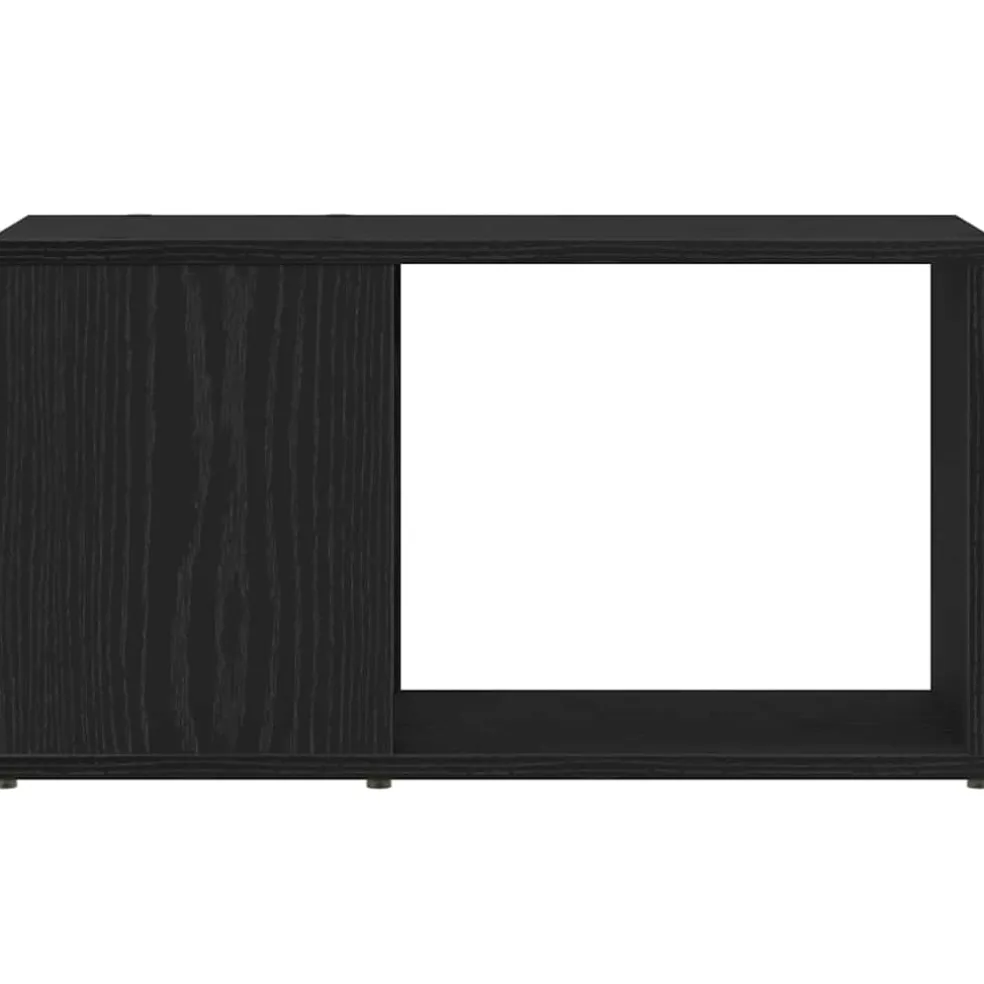 vidaXL Tv-meubel 60x24x32 cm spaanplaat zwart eikenkleurig
