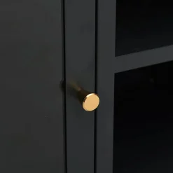 vidaXL Tv-meubel 105x35x52 cm staal en glas zwart