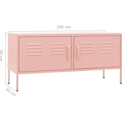 vidaXL Tv-meubel 105x35x50 cm staal roze