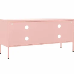 vidaXL Tv-meubel 105x35x50 cm staal roze