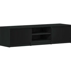 vidaXL TV-meubel Zwart Eiken 140x40x36 cm Bewerkt Hout