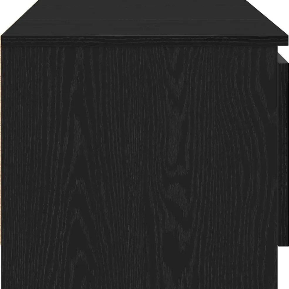 vidaXL TV-meubel Zwart Eiken 140x40x36 cm Bewerkt Hout
