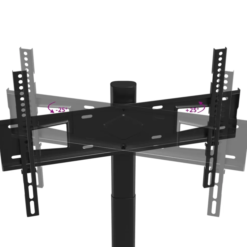vidaXL Tv-standaard hoekmodel 1-laags voor 32-65 inch zwart