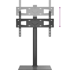 vidaXL Tv-standaard hoekmodel 1-laags voor 32-65 inch zwart