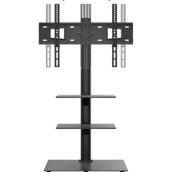 vidaXL Tv-standaard hoekmodel 3-laags voor 32-65 inch zwart