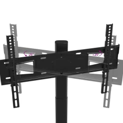 vidaXL Tv-standaard hoekmodel 3-laags voor 32-65 inch zwart