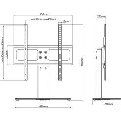 vidaXL TV-standaard voor 26-42 inch scherm 30 kg Max VESA 400x400 mm