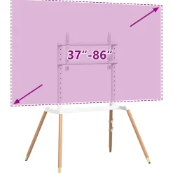vidaXL TV-standaard voor 37-86 inch scherm 60 kg Max VESA 400x600 mm
