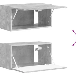 vidaXL TV Wandkast Set 4 st Beton Grijs Bewerkt hout