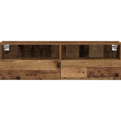 vidaXL TV Wandkast 100 x 30 x 30 cm Oud hout Bewerkt hout