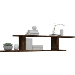 vidaXL Tv-wandschap 125x18x23 cm bewerkt hout gerookt eikenkleurig