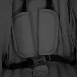 vidaXL Tweelingkinderwagen staal donkergrijs