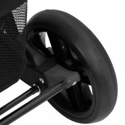 vidaXL Tweelingkinderwagen staal donkergrijs