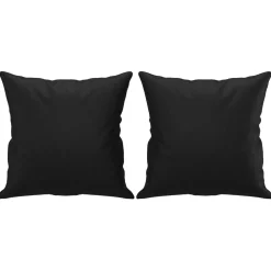 vidaXL Tweezitsbank met sierkussens 120 cm kunstleer zwart