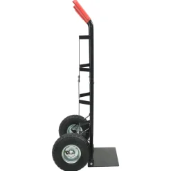 vidaXL Uitschuifbare handkar Zwart en Rood 57 x 46 x 113 cm Staal