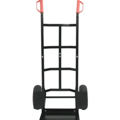 vidaXL Uitschuifbare handkar Zwart en Rood 57 x 46 x 113 cm Staal