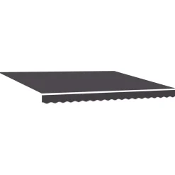 vidaXL Uitschuifbare luifel Antraciet 400 × 300 cm