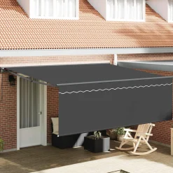 vidaXL Uitschuifbare luifel Antraciet 400 × 300 cm