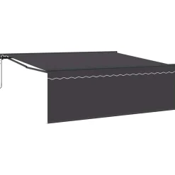 vidaXL Uitschuifbare luifel Antraciet 400 × 300 cm