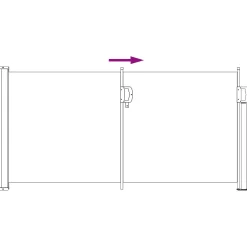 vidaXL Uittrekbaar Zijscherm 300 x 100 cm Polyester Rechthoekig