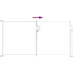 vidaXL Uittrekbaar Zijscherm 300 x 100 cm Polyester Rechthoekig Zand