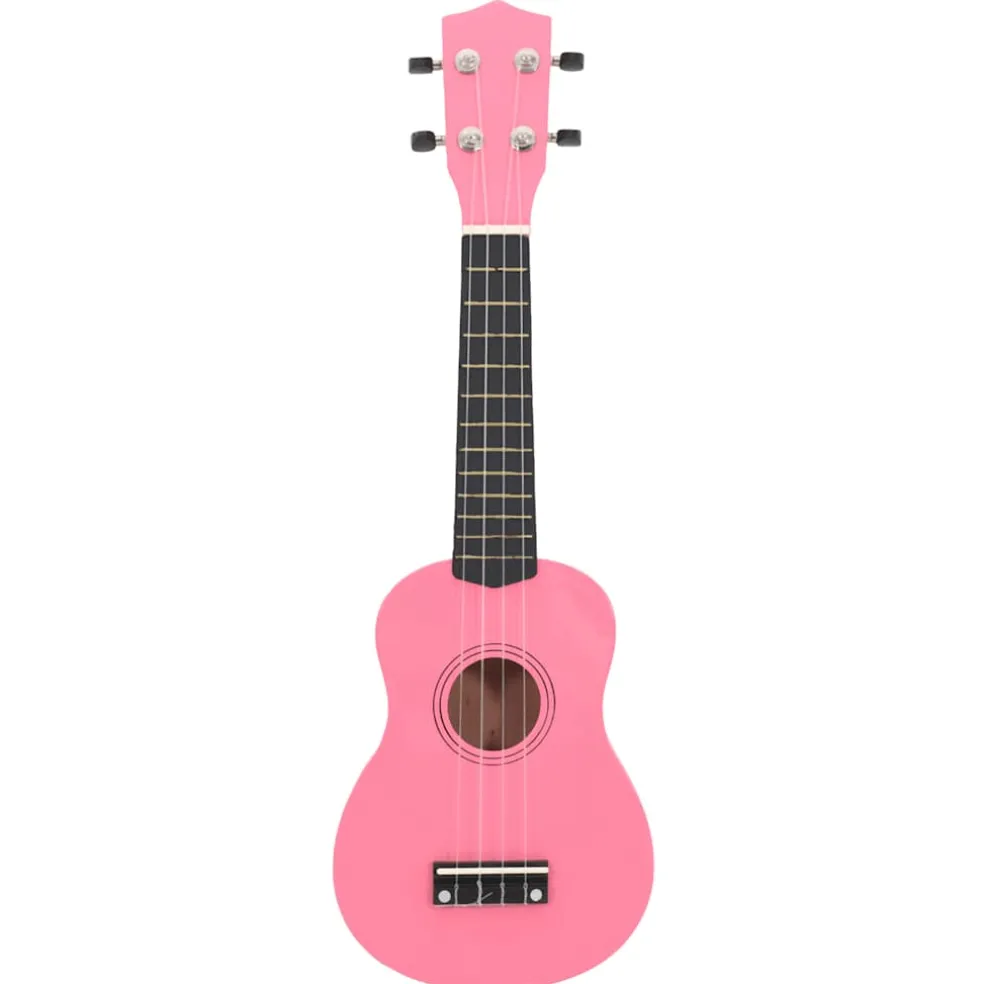 vidaXL Ukuleleset met tas voor kinderen sopraan 21'' roze