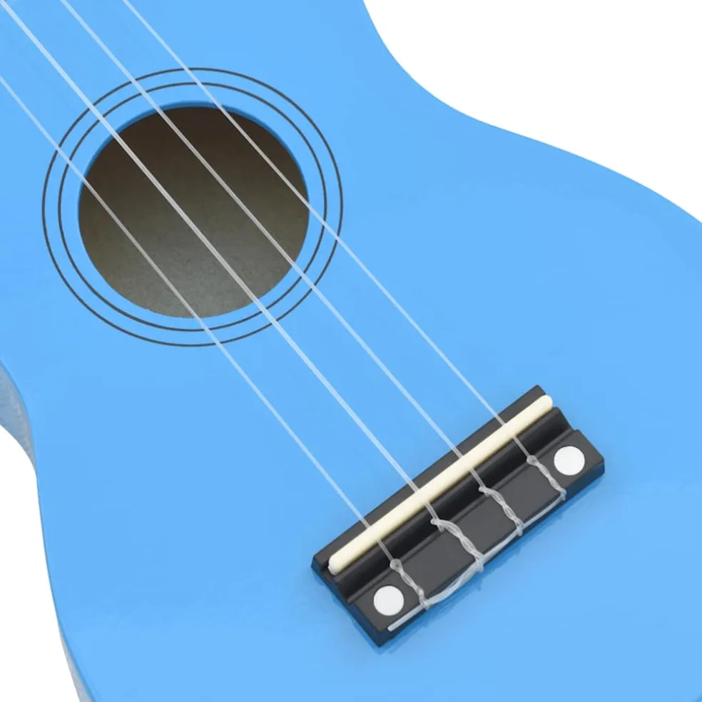 vidaXL Ukuleleset met tas voor kinderen sopraan 21'' blauw