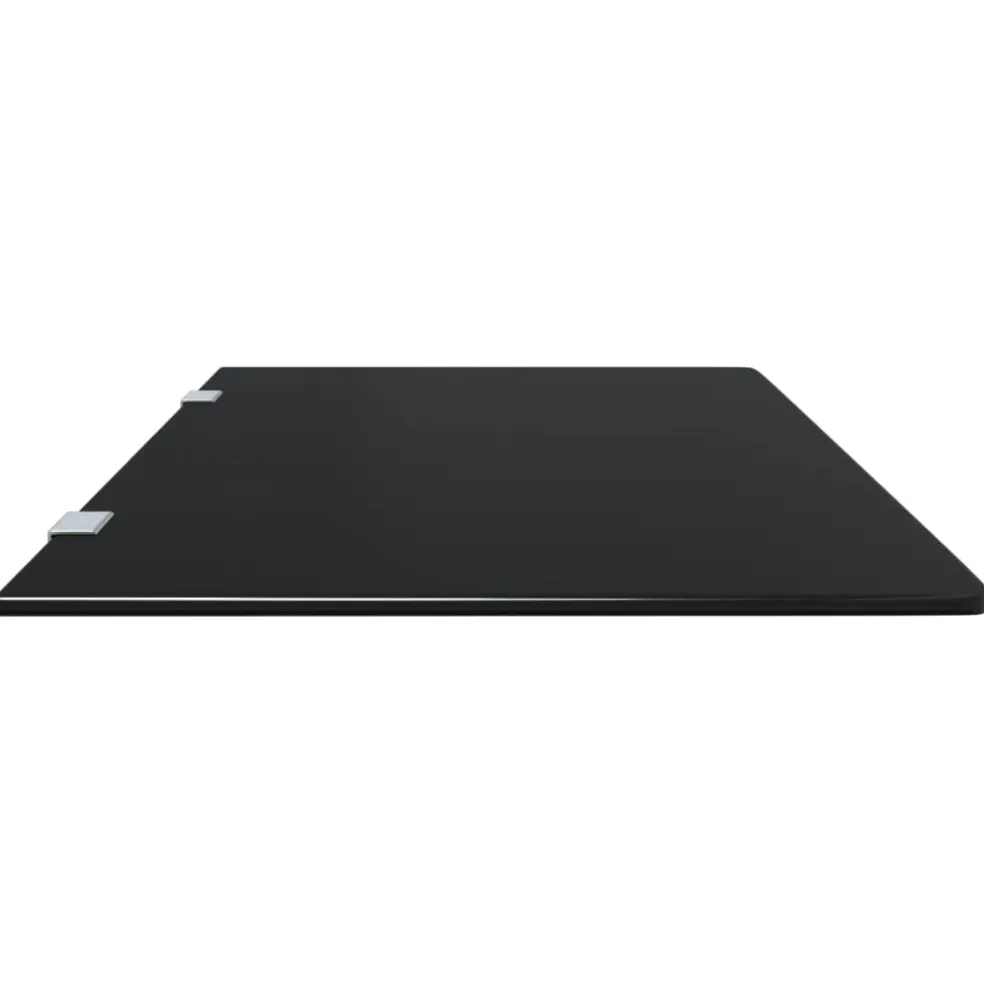 vidaXL Urinoirschot wandgemonteerd 90x40 cm gehard glas zwart
