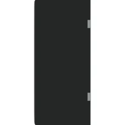 vidaXL Urinoirschot wandgemonteerd 90x40 cm gehard glas zwart