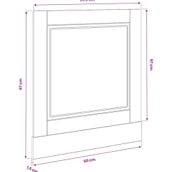 vidaXL Vaatwaspaneel Porto 60x1,5x57 cm bewerkt hout artisanaal eiken