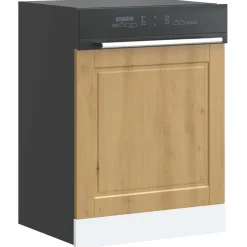 vidaXL Vaatwaspaneel Porto 60x1,5x57 cm bewerkt hout artisanaal eiken