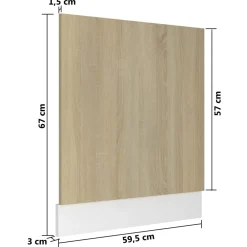 vidaXL Vaatwasserpaneel Lyon 59,5x3x67 cm sonoma eikenkleurig