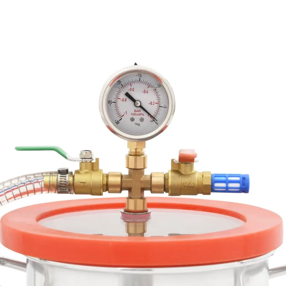 vidaXL Vacuümkamer met 2-traps pomp 5,5 L