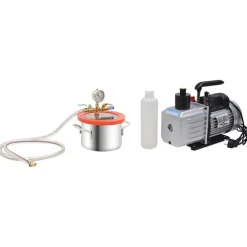 vidaXL Vacuümkamer met 2-traps pomp 3,7 L