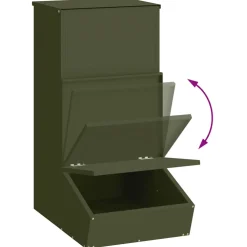 vidaXL Varkensvoeder Olijf Groen 55 x 38 x 76 cm 20 kg