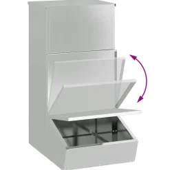 vidaXL Varkensvoeder Zilver 55 x 38 x 76 cm 20 kg Gegalvaniseerd staal