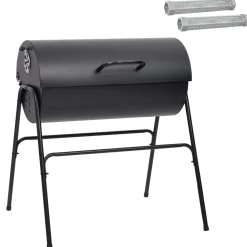 vidaXL Vaten Grill met 2 Kookroosters 3 st 80 x 73 x 90 cm Metaal