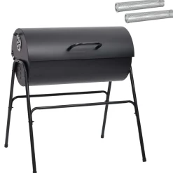 vidaXL Vaten Grill met 2 Kookroosters 3 st 80 x 73 x 90 cm Metaal