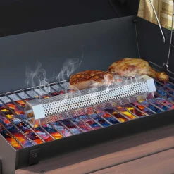 vidaXL Vaten Grill met Wielen en Planken 3 st 115 x 85 x 95 cm Metaal