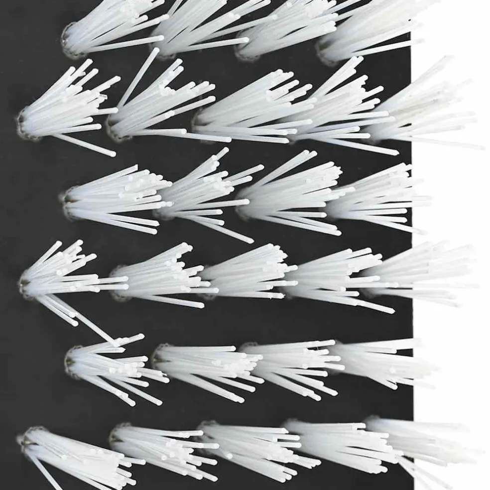 vidaXL Vee borstels Verstelbaar Zwart en Wit 84 x 10 x 91 cm PVC