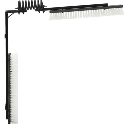 vidaXL Vee borstels Verstelbaar Zwart en Wit 84 x 10 x 91 cm PVC