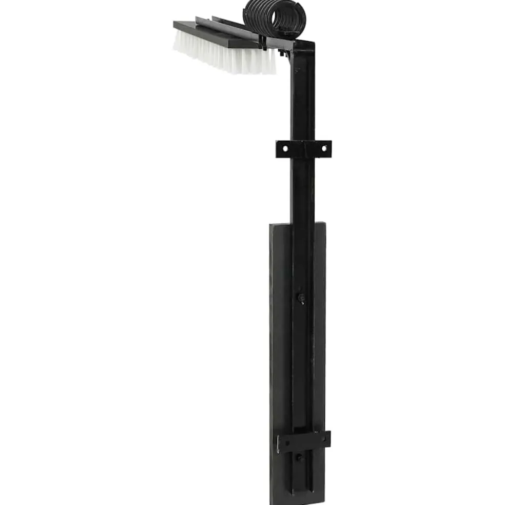 vidaXL Vee borstels Verstelbaar Zwart en Wit 84 x 10 x 91 cm PVC