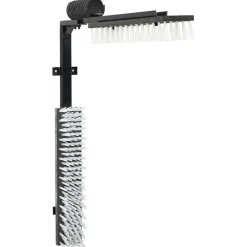 vidaXL Vee borstels Verstelbaar Zwart en Wit 84 x 10 x 91 cm PVC